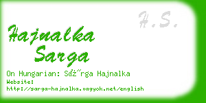 hajnalka sarga business card